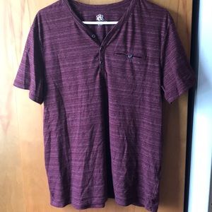 Men’s Burgundy Short Sleeve Shirt